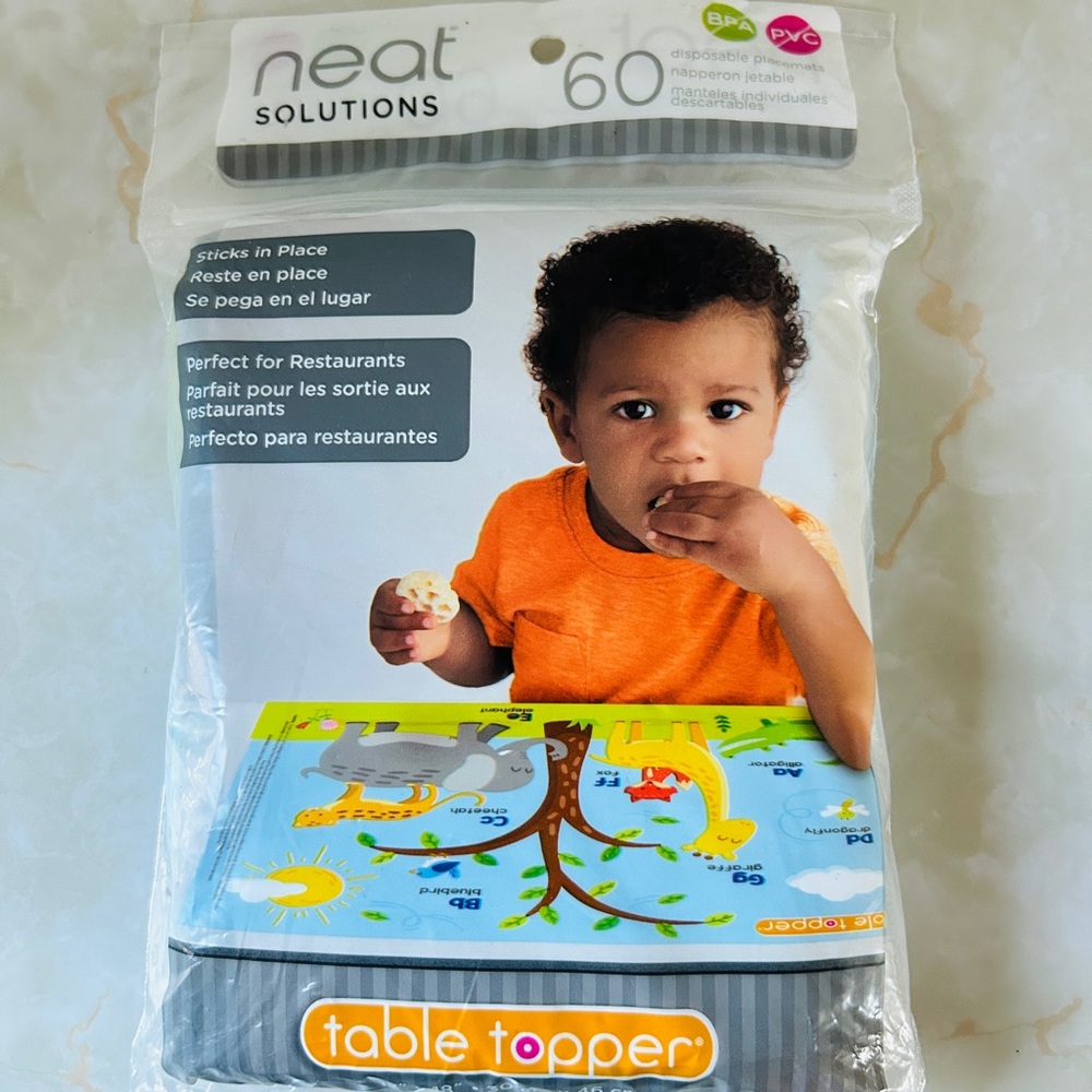 Disposable placemats Neat Solutions Table Topper for Kids - Gray